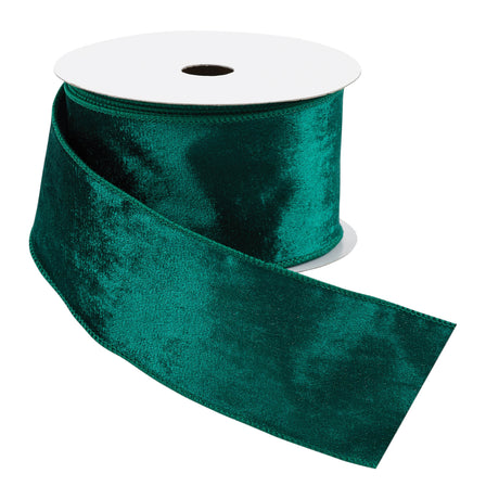 Teal blue wired ribbon 2.5" x 10 yds.