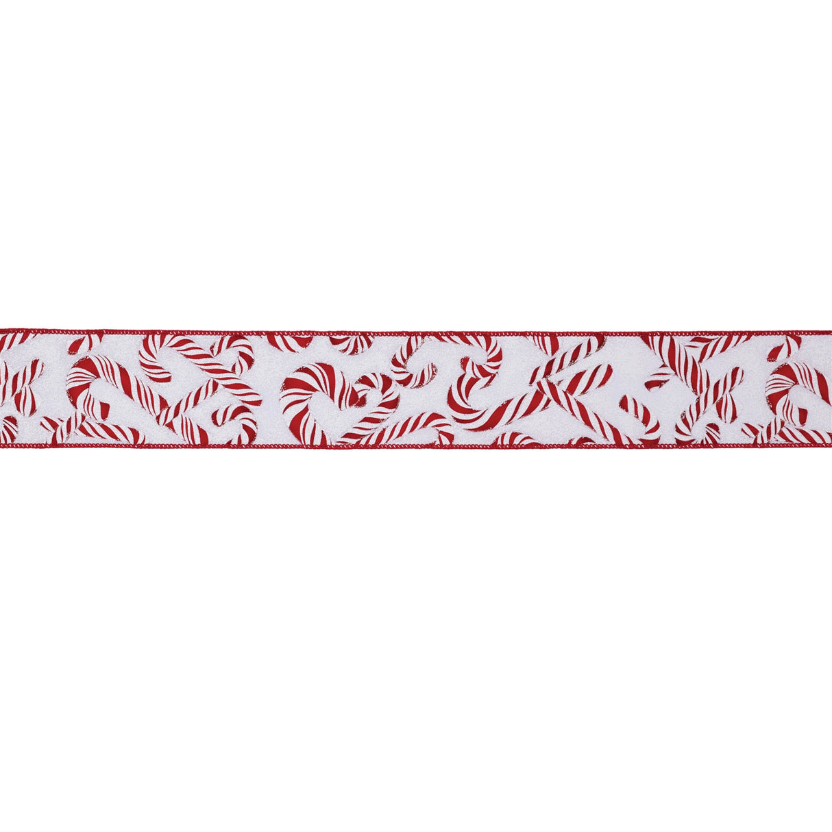 Candy-cane-print-wired-ribbon-(set-of-2)-Ribbons-&-Trim