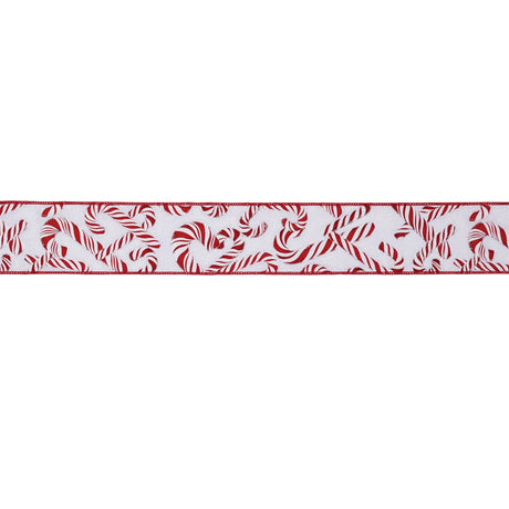 Candy-cane-print-wired-ribbon-(set-of-2)-Ribbons-&-Trim