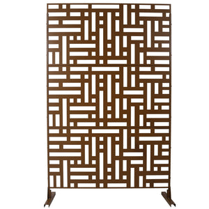 Decorative Freestanding Metal Privacy Screen For Indoor & Outdoor Use