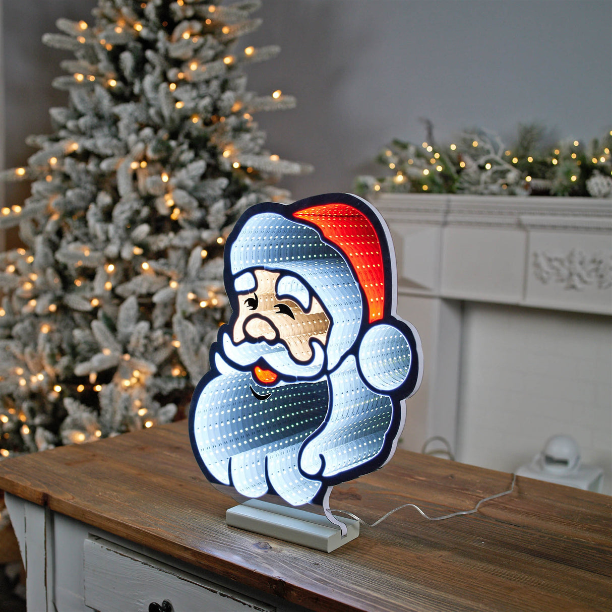 Santa head ekkolight 16"h
