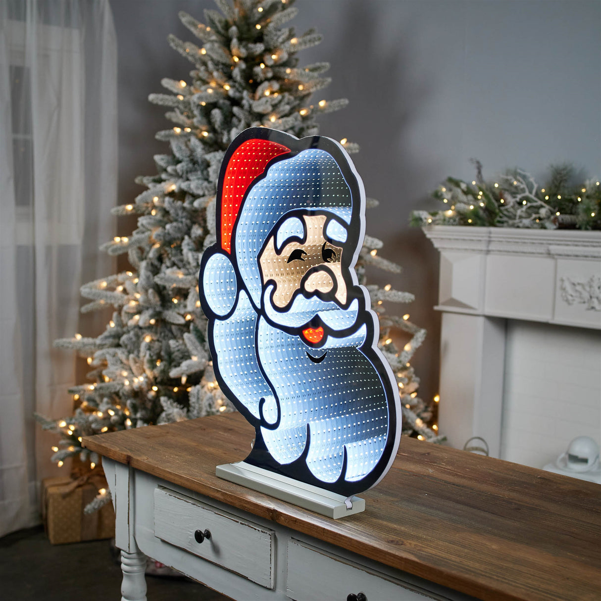 Santa head ekkolight 24"h