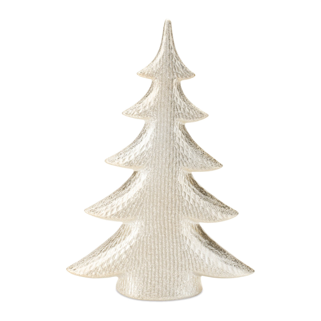 Porcelain shimmer pine tree (set of 2)