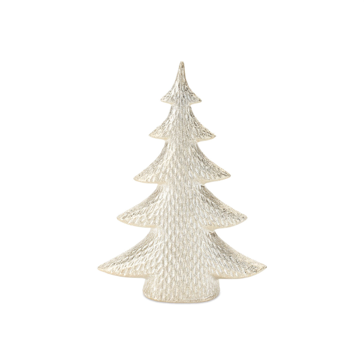 Porcelain shimmer pine tree (set of 2)