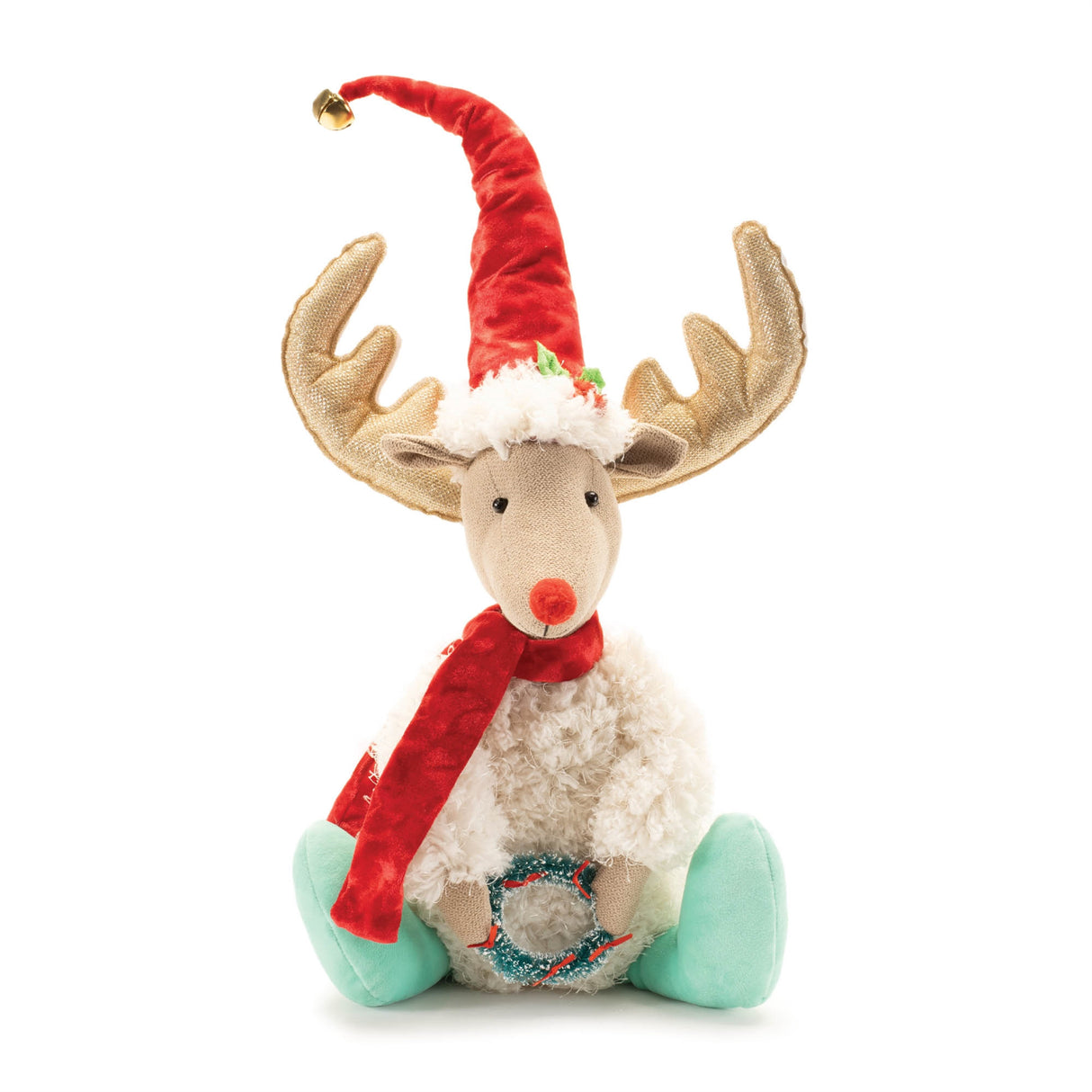 Plush reindeer shelf sitter 20"h