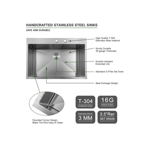 Topmount Stainless Steel Kitchen Sink