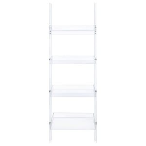 Cimarron - Ladder Bookcase With 4 Shelves - Clear