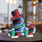 Snowman Candy Cane Ekkolight 21.5"L