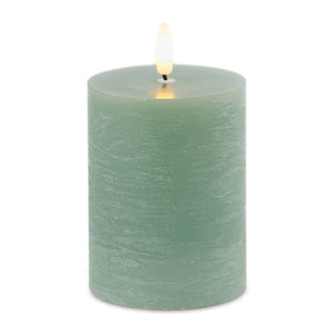 FIA Wick Green Pillar Candle (Set of 2)