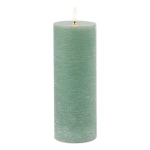 FIA Wick Green Pillar Candle (Set - 2)