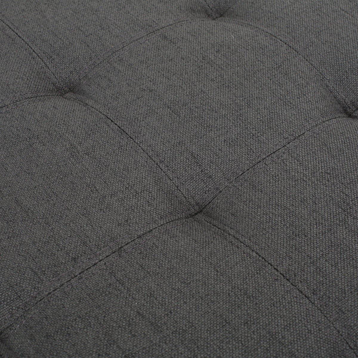 Upholstered Tufted Fabric Storage Ottoman
