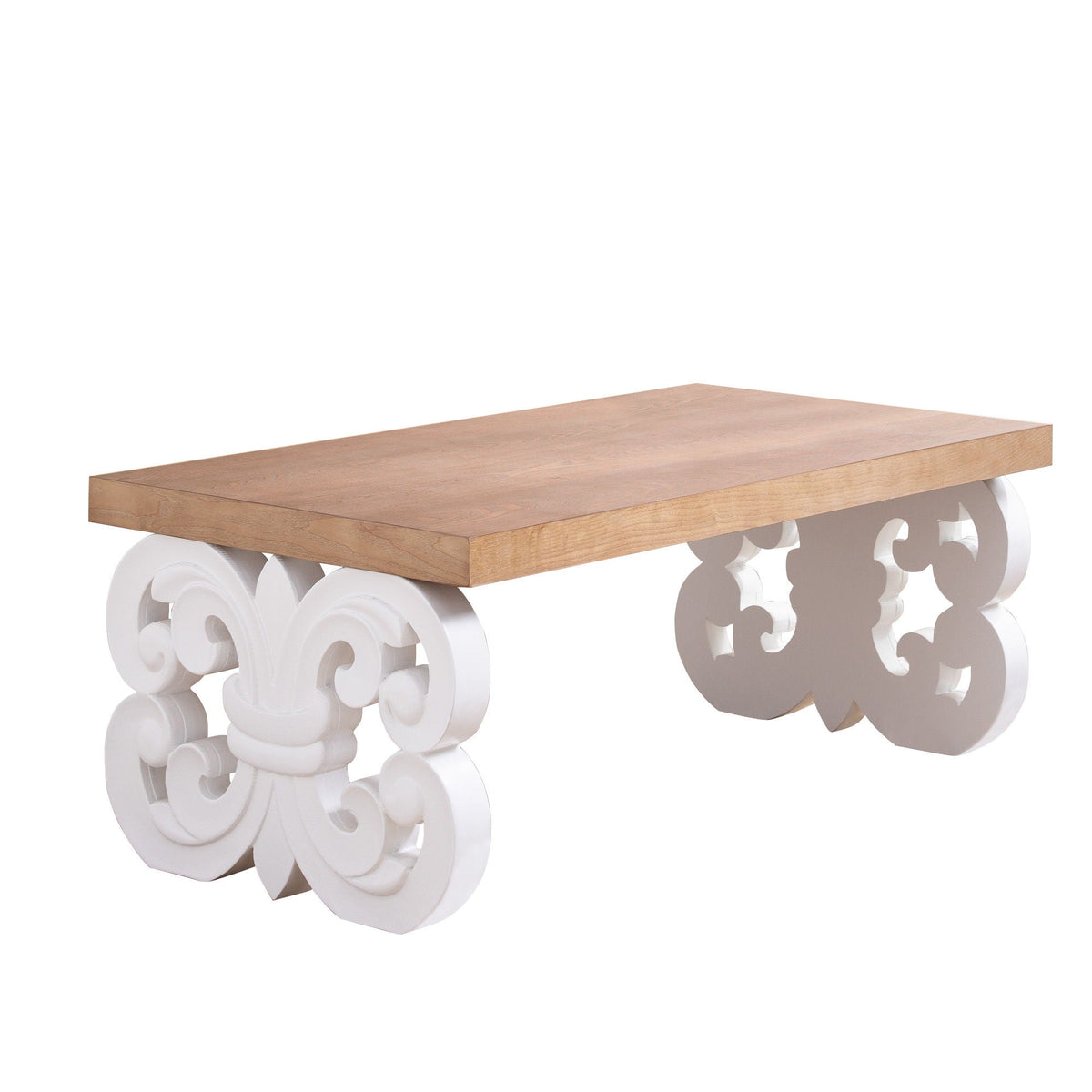 Ornate Scroll Base Coffee Table