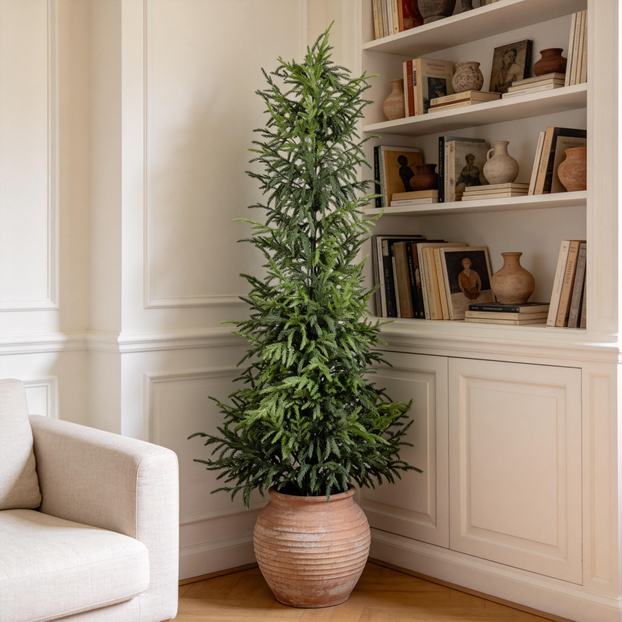5FT Artificial Real Touch Norfolk Pine Tree - Potted Plants