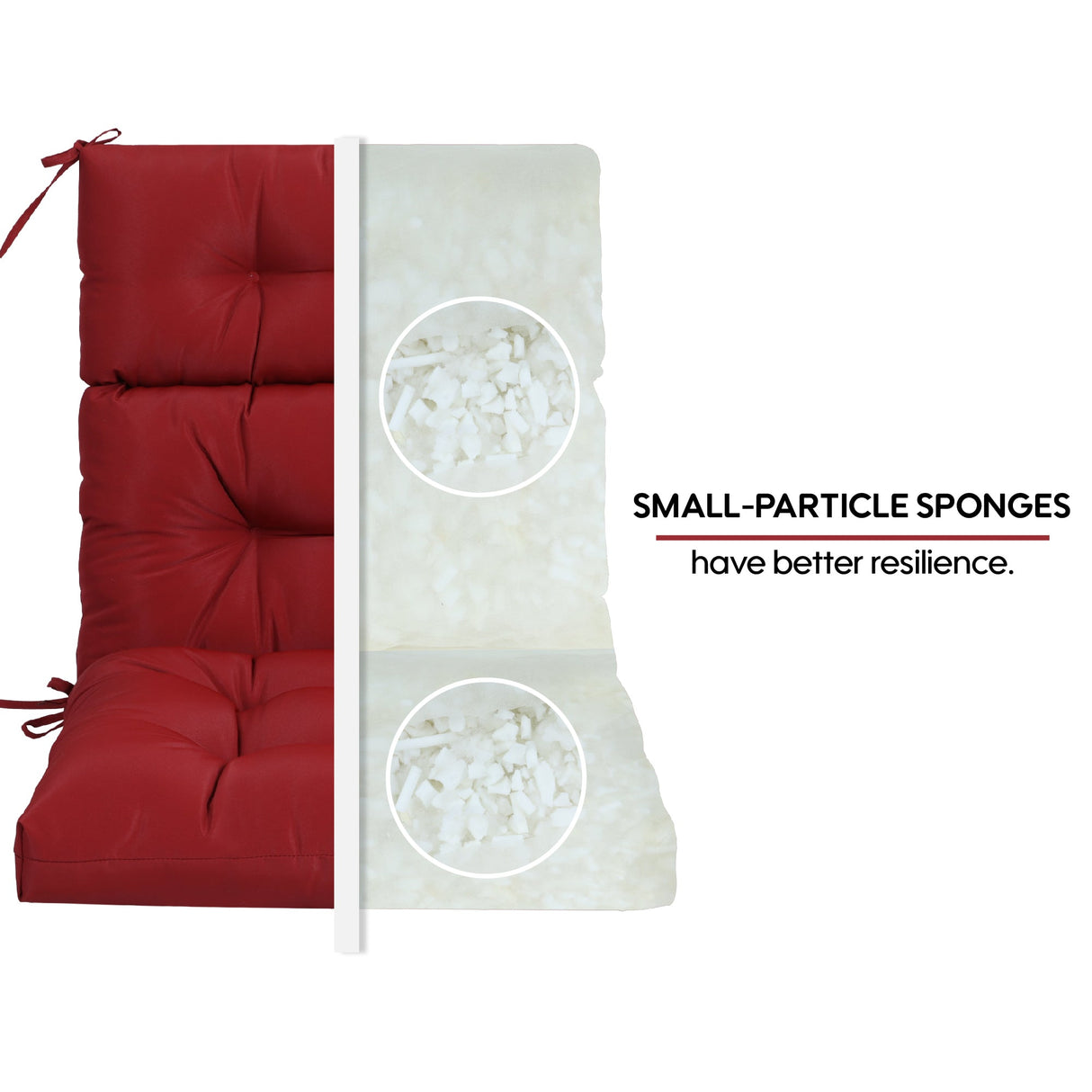 2-Piece High Back Patio Chair Cushion Set