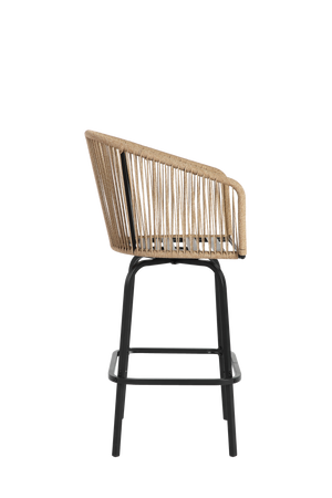 Outdoor Bar Stools Set of 4 with Armrests and Backrest