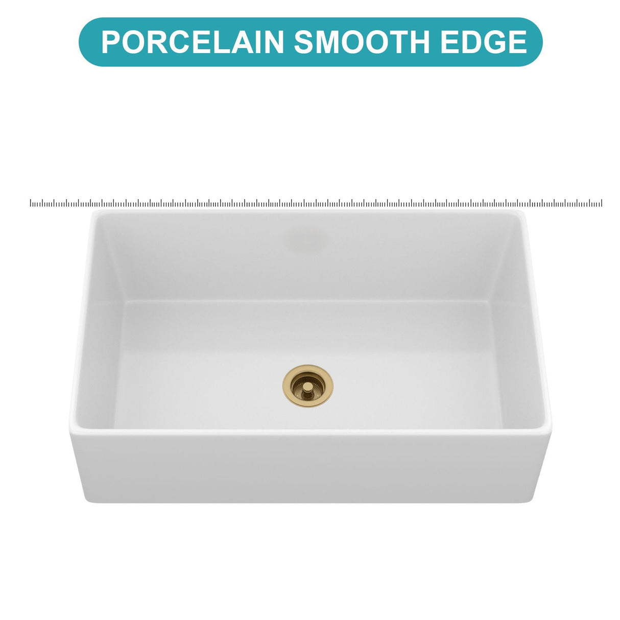 Single Bowl Apron Front Kitchen Sink - White