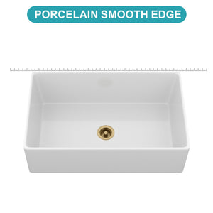 Single Bowl Apron Front Kitchen Sink - White
