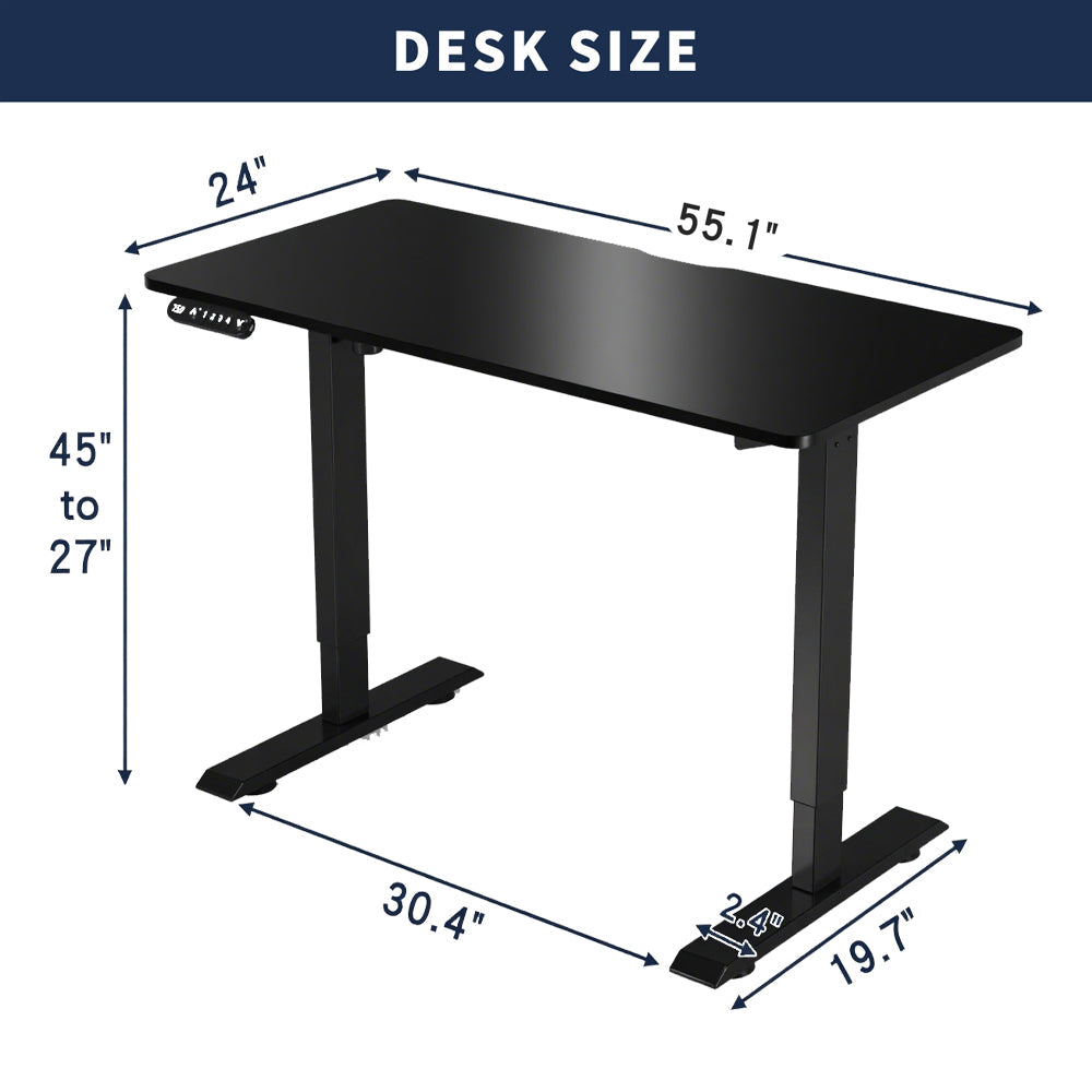 Polaris Electric Standing Desk - 55"×24"