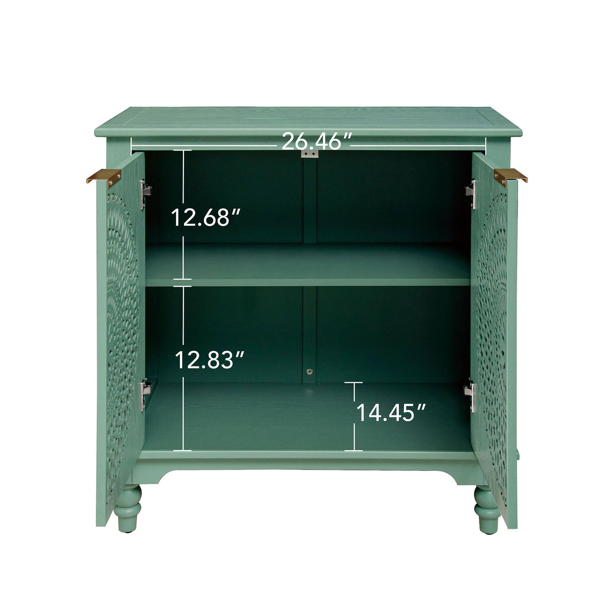 Modern Hollow-Carved 2-Door Accent Cabinet Sideboard Buffet