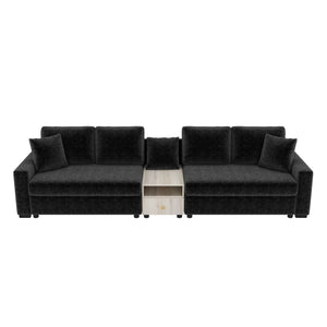 Modular Sofa Couch With Storage Armrest and Center Console