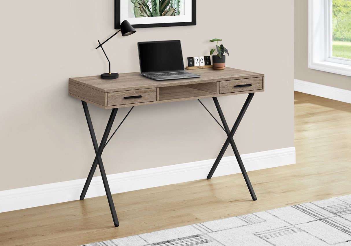Computer Desk with Storage Drawers in Contemporary Style