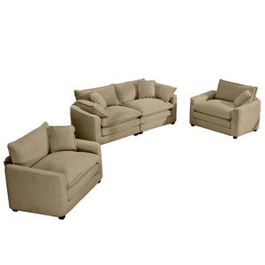Elegant Oversized Sectional Sofa Set With Deep Seats And Flexible Layout