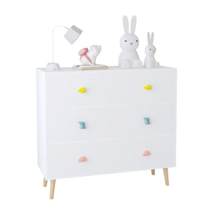 3 Drawer Dresser, Storage Cabinet With Anti Tip Safety