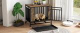 Wooden Dog House Dining Table with Iron Door