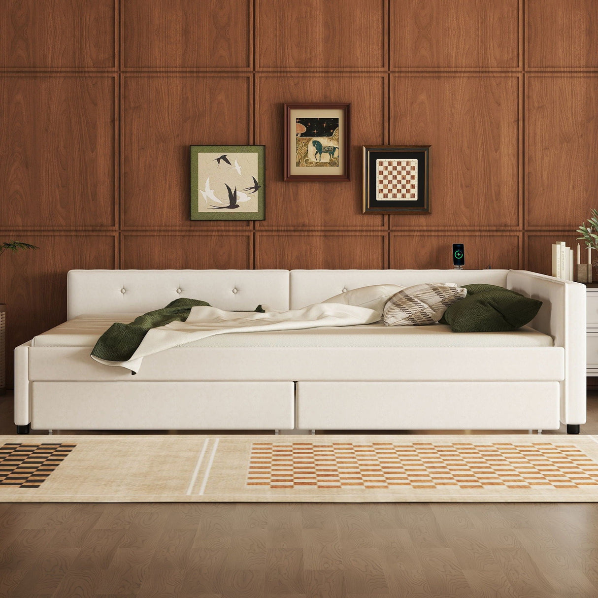 Platform Bed With USB Ports