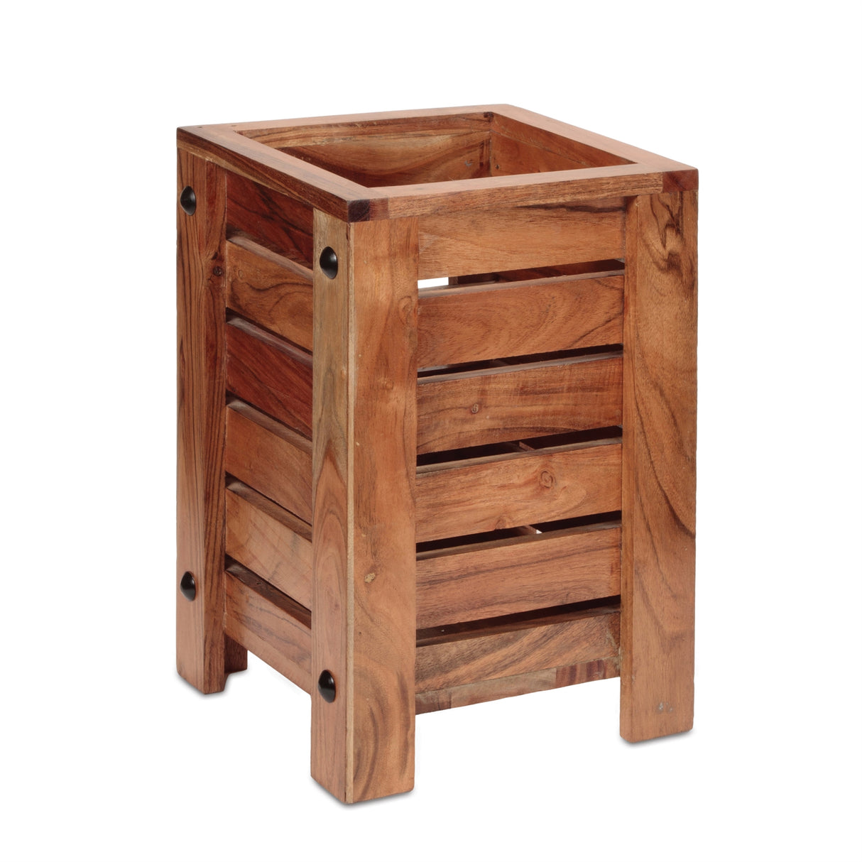 Natural Mango Wood Box Planter (Set of 2)