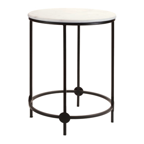 Round Marble Top Accent Table (Set of 2)
