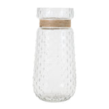 Texture-glass-vase-with-jute-accent-(set-of-2)-Vases