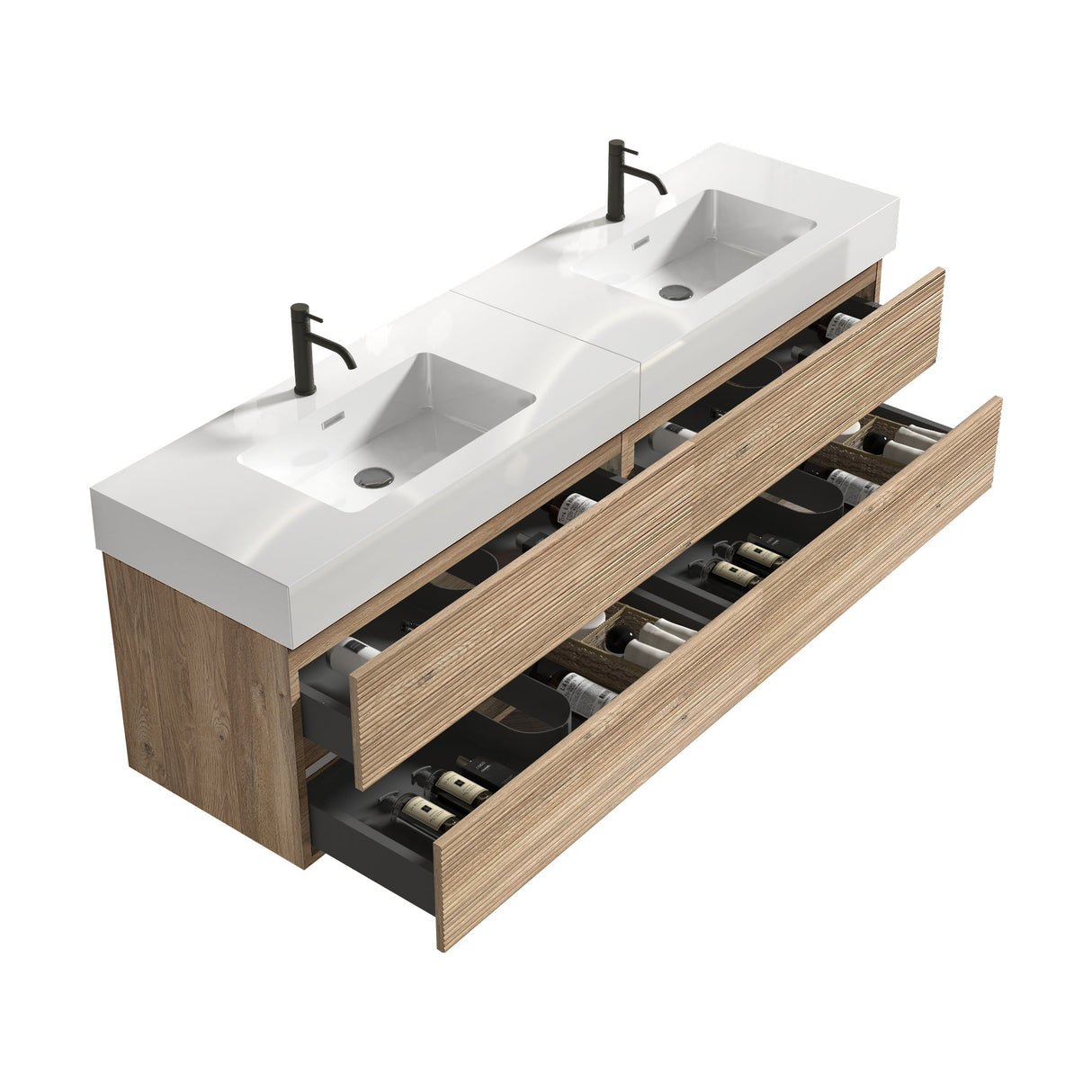 Grace 72" Bathroom Vanity with Silent DTC Soft-Closing Drawers