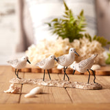 Sea birds on branch figurine (set of 2)
