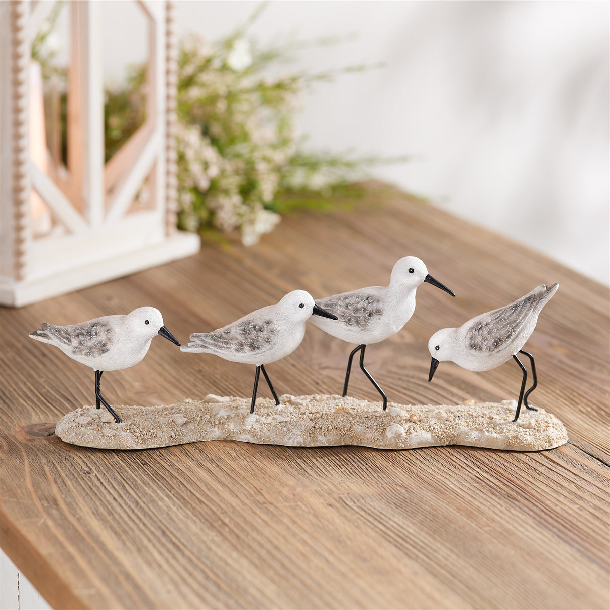 Sea birds on branch figurine (set of 2)