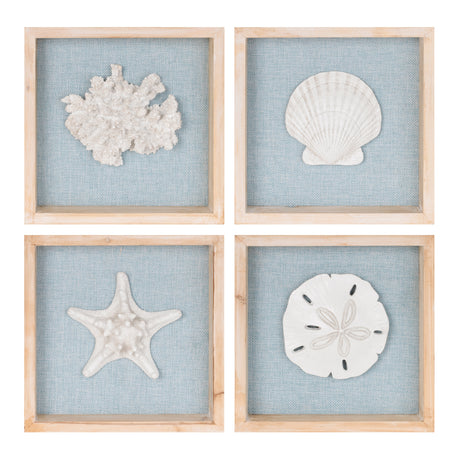 Framed-beach-wall-plaque-(set-of-4)-Wall-Art