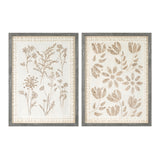 Framed-floral-wall-art-under-glass--(set-of-2)-Wall-Art