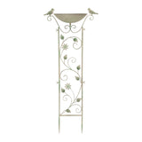 Iron Bird Feeder Trellis Garden Stake 42"H