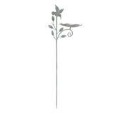 Iron Hummingbird Leaf Bird Feeder Garden Stake (Set of 2)
