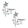 Iron-Hummingbird-Leaf-Bird-Feeder-Garden-Stake-(Set-of-2)-Garden-Decor