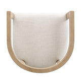 Modern Rubberwood Bar Stool Set with Upholstered Seats