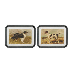 Framed Country Dog Print (Set of 2)