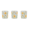 Floral print votive candle holder (set of 3)