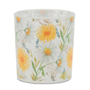 Floral Print Votive Candle Holder Set of 3