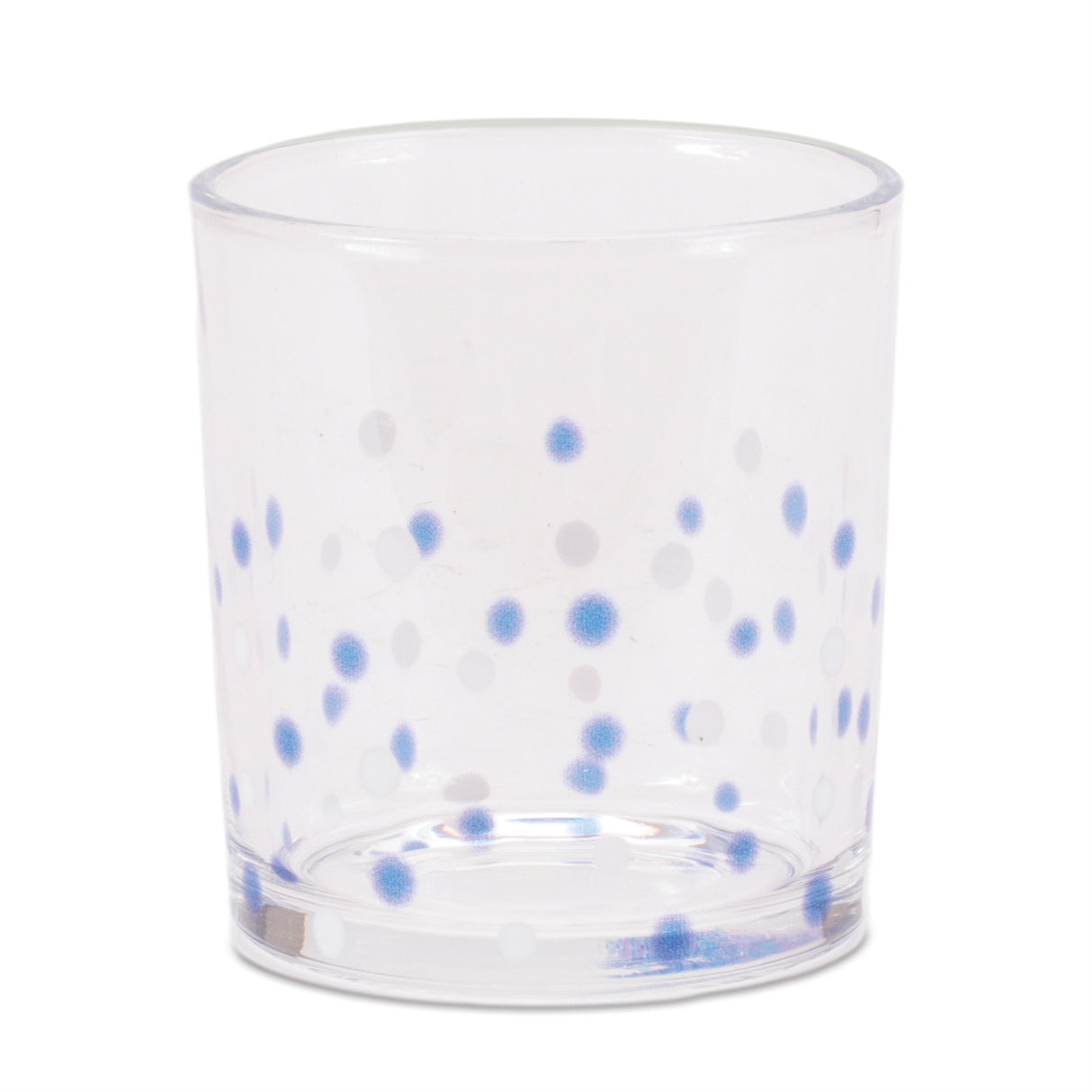 Dotted glass votive candle holder (set of 2)
