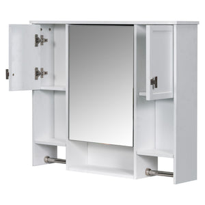 Wall Mounted Bathroom Storage Cabinet With Mirror, Medicine Cabinet With Towel Bar