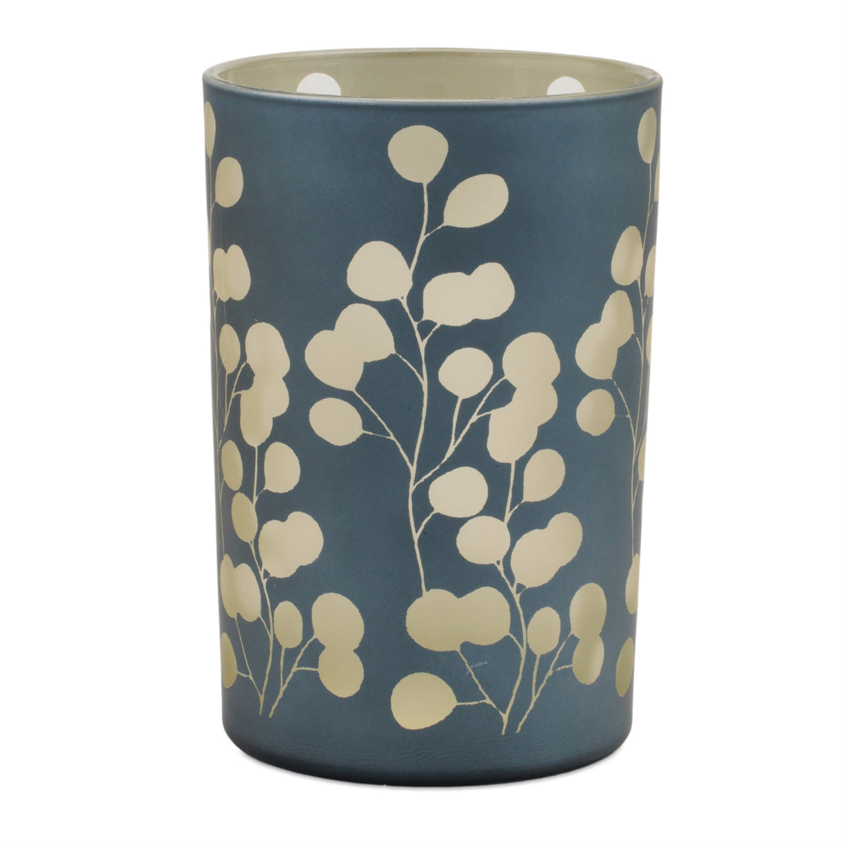 Frosted foliage candle holder (set of 2)