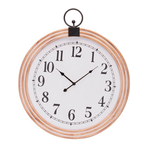 Round Wooden Wall Clock 24"D