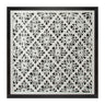Framed floral wall décor under glass 19.5"sq