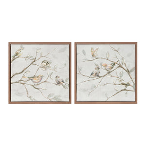 Framed Birds on Branches Canvas Art (Set of 2)
